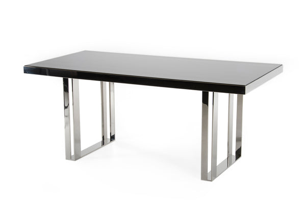 Courtland Modern Stainless Steel Dining Table