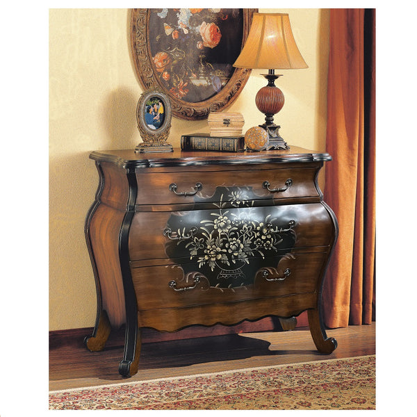 ACME Roma Oak & Antique Black Chest Model 09205