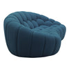 Yolonda Modern Curved Dark Teal Fabric Loveseat