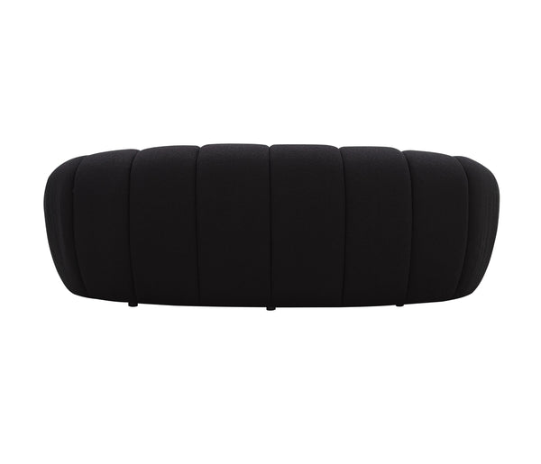 Divani Casa Yolonda Modern Curved Black Fabric Sofa Set Model VGEV-2126C-SET-BLK