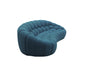Divani Casa Yolonda Modern Curved Dark Teal Fabric Sofa Model VGEV2126C-SOFA-C-15