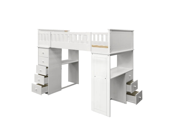 ACME Willoughby White Twin Loft Bed Model 10970W