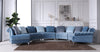 Divani Casa Darla Modern Blue Velvet Curved Sectional Sofa Model VG2T1124-5P-BLU