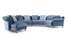Divani Casa Darla Modern Blue Velvet Curved Sectional Sofa Model VG2T1124-5P-BLU
