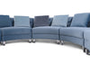 Divani Casa Darla Modern Blue Velvet Curved Sectional Sofa Model VG2T1124-5P-BLU