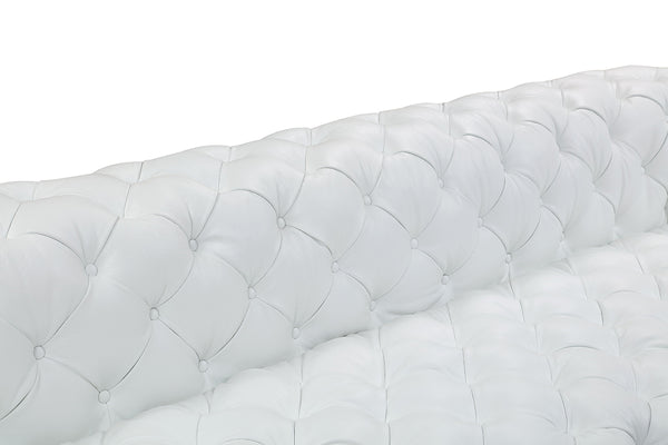 Divani Casa Dexter Transitional White Full Italian Leather Sofa Model VGCA114-FL-WHT