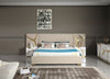 Modrest Aspen Glam Beige Bonded Leather & Gold Ek Bed Model VGVC-BD1801-BG-BED-EK