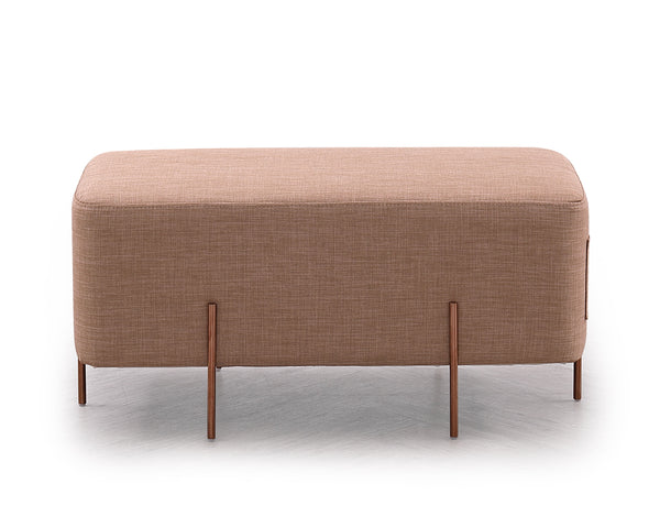 Divani Casa Adler Modern Brown Fabric Ottoman Model VG2T1181B-BRN
