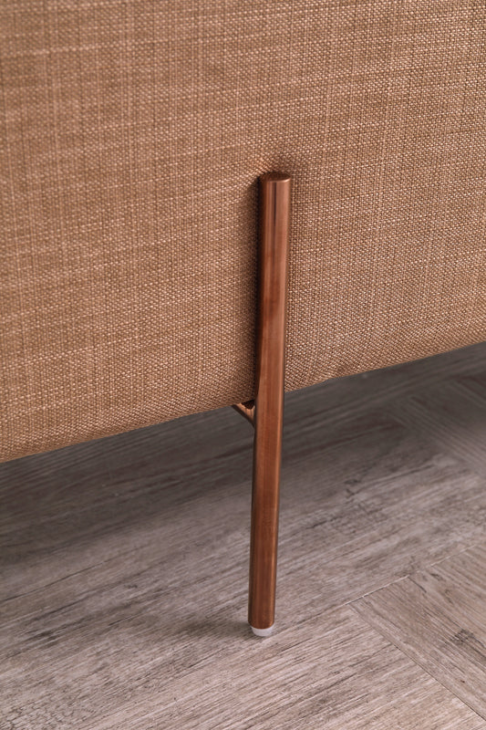 Divani Casa Adler Modern Brown Fabric Ottoman Model VG2T1181B-BRN