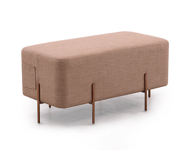 Divani Casa Adler Modern Brown Fabric Ottoman Model VG2T1181B-BRN