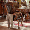 ACME Dresden Synthetic Leather & Cherry Oak Arm Chair (Set-2) Model 12154