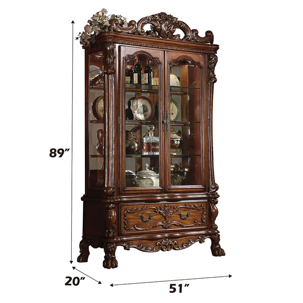 ACME Dresden Cherry Oak Curio Model 12158