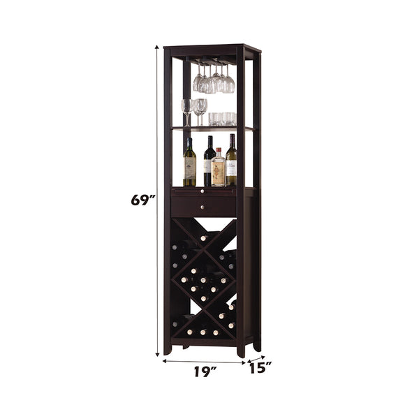 ACME Casey Wenge Wine Cabinet Model 12244