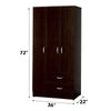 ACME Olean Espresso Wardrobe Model 12248KIT