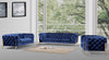 Divani Casa Sheila Modern Dark Blue Fabric Sofa Set Model VGCA1346-BLU