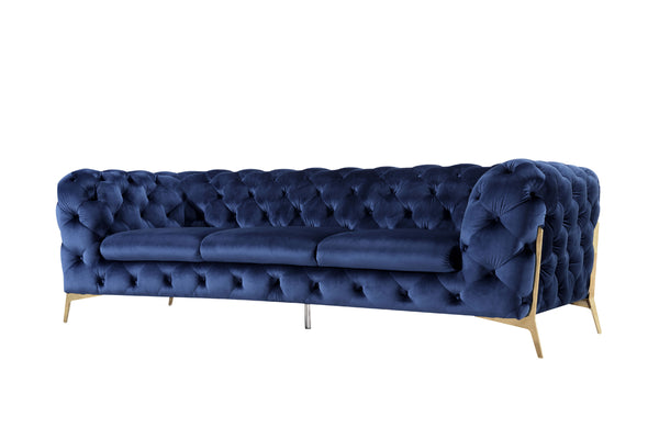 Divani Casa Sheila Modern Dark Blue Fabric Sofa Set Model VGCA1346-BLU