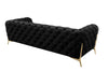 Divani Casa Sheila Modern Black Velvet Sofa Set Model VGCA1346-BLK