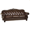ACME Anondale Espresso Top Grain Leather Match & Cherry Sofa Model 15030