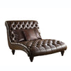 ACME Anondale Two Tone Brown Synthetic Leather Chaise with 3 Pillows Model 15035