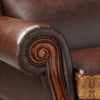 ACME Dresden Brown Synthetic Leather & Chenille Cherry Oak Sofa with 3 Pillows Model 15160