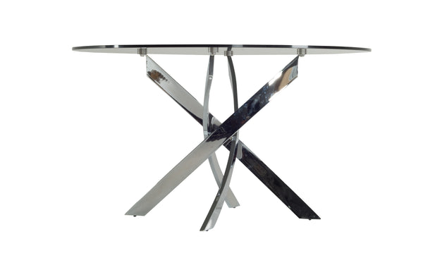 Modrest Pyrite Modern Round Glass Dining Table Model VGEWF2133AA