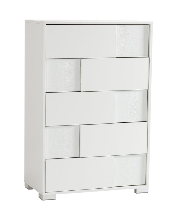 Monza Italian Modern White Chest