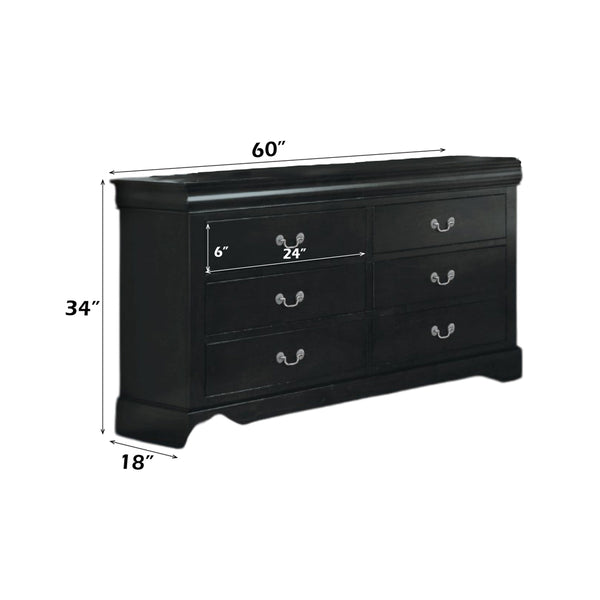 ACME Louis Philippe III Black Dresser Model 19505
