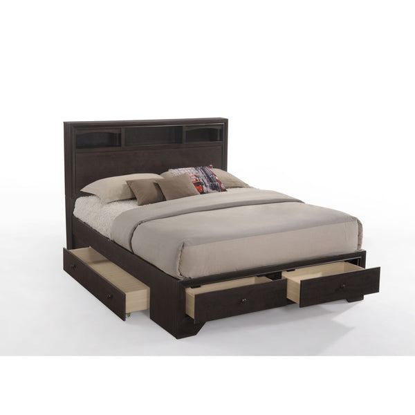 ACME Madison II Espresso Eastern King Bed with Storage Model 19557EK
