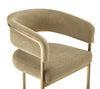 Modrest Sebastian Modern Brown Fabric & Antique Brass Counter Chair Model VGGA-6251CH-C-BRN