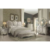 ACME Versailles Ivory Fabric & Bone White Queen Bed Model 21130Q
