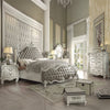 ACME Versailles Vintage Gray Synthetic Leather & Bone White California King Bed Model 21144CK