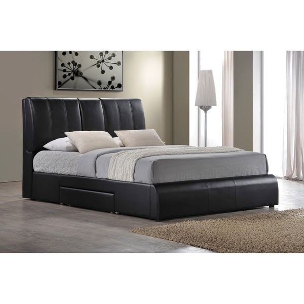 ACME Kofi Black Synthetic Leather Eastern King Bed with Storage Model 21266EK