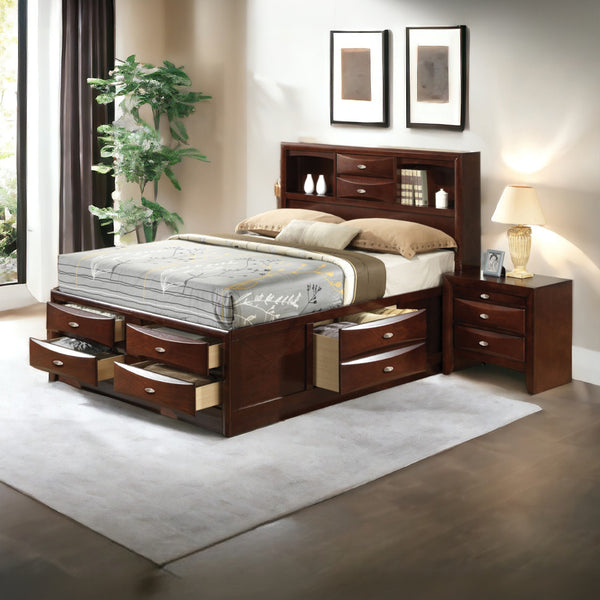 ACME Ireland Espresso Full Bed with Storage Model 21590F