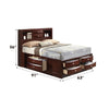 ACME Ireland Espresso Queen Bed with Storage Model 21600Q