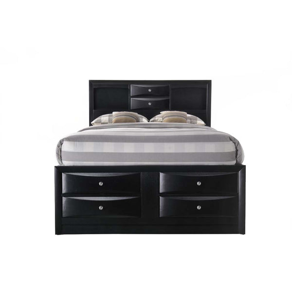ACME Ireland Black Eastern King Bed with Storage Model 21606EK