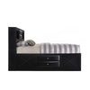 ACME Ireland Black Eastern King Bed with Storage Model 21606EK
