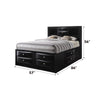 ACME Ireland Black Full Bed with Storage Model 21620F