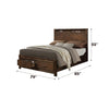 ACME Merrilee Oak Eastern King Bed with Storage Model 21677EK