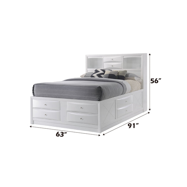 ACME Ireland White Queen Bed with Storage Model 21700Q