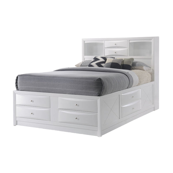 ACME Ireland White Full Bed with Storage Model 21710F