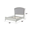 ACME Maverick Fabric & Platinum Eastern King Bed Model 21797EK