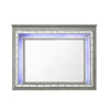ACME Antares Light Gray Oak Mirror with LED Model 21824