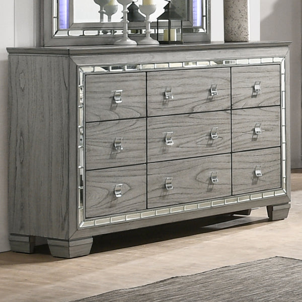 ACME Antares Light Gray Oak Dresser Model 21825