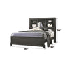 ACME Lantha Gray Oak Eastern King Bed Model 22027EK