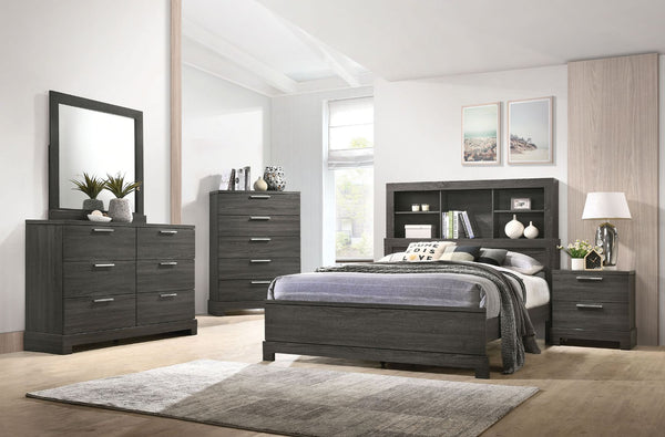 ACME Lantha Gray Oak Queen Bed Model 22030Q