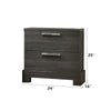 ACME Lantha Gray Oak Nightstand Model 22033