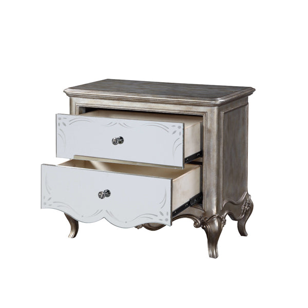 ACME Esteban Antique Champagne Nightstand Model 22203