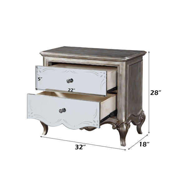 ACME Esteban Antique Champagne Nightstand Model 22203