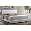 ACME Lorimar (LED) White Synthetic Leather & White Leg Eastern King Bed Model 22637EK