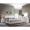 ACME Lorimar (LED) White Synthetic Leather & White Leg Queen Bed Model 22640Q